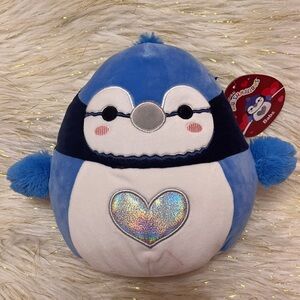 Squishmallows Babs the Blue Jay Valentines 8" Stuffed Plush